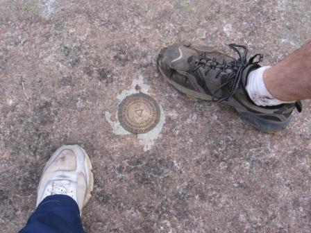 USGS Marker indicating the top of the summit.